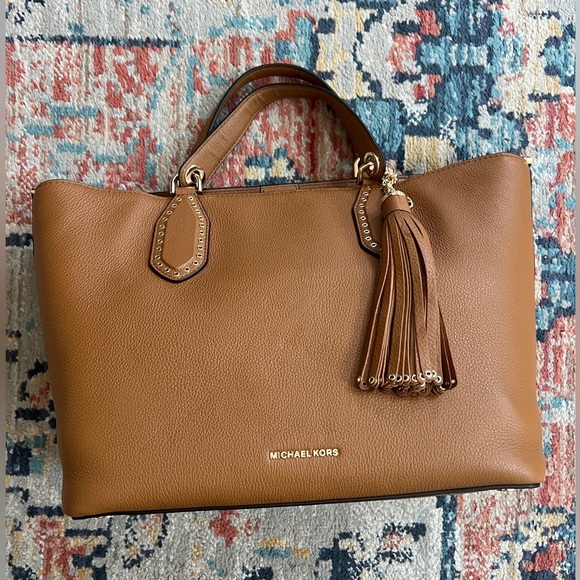 MICHAEL KORS Brooklyn Large Grab Bag Tote Brown NWT - Picture 12 of 12